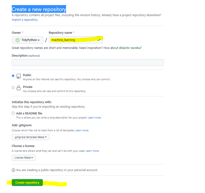 Upload CSV to Github Step 1