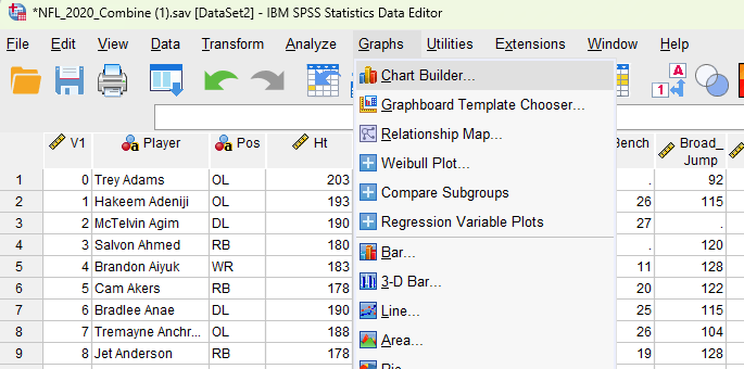 SPSS-screenshot-scatter plot - Step 1