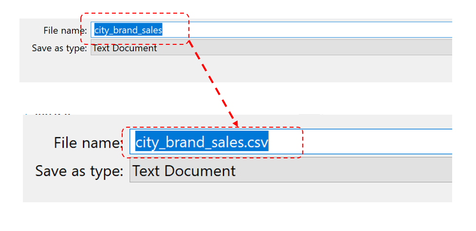 Add CSV into file name