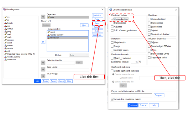 Interaction between Categorical and Continuous Variables in SPSS