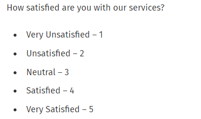 Example of Likert Scales