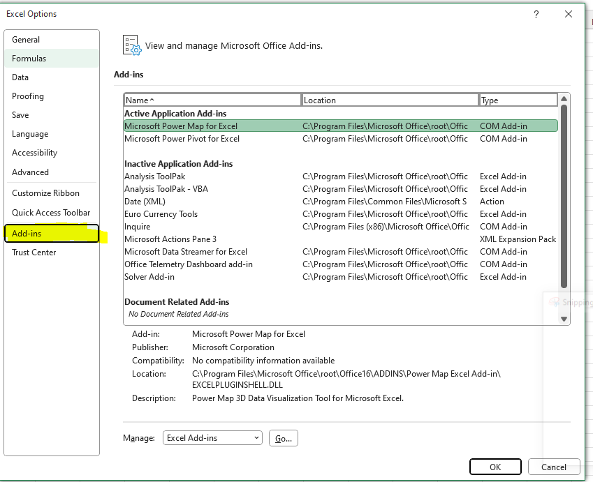 Step 2 of solving data analysis not show up in Excel